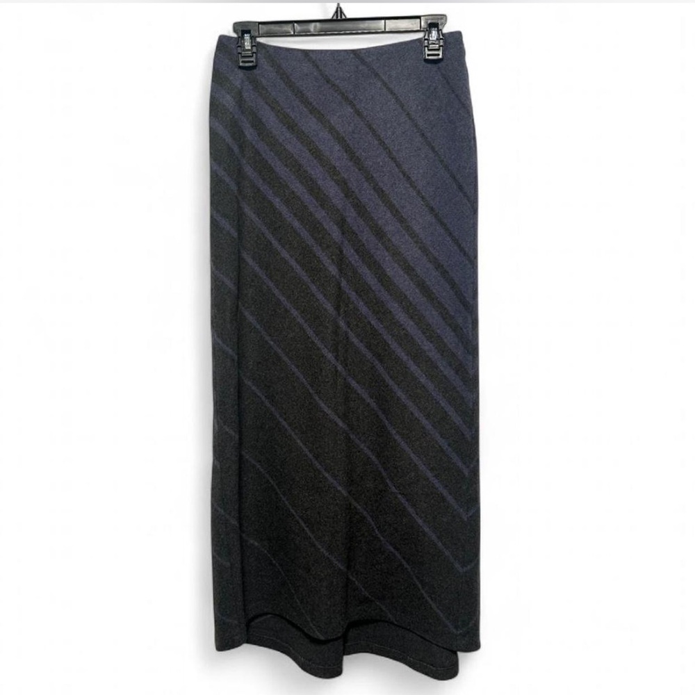 Express Wool Blend Maxi Skirt Black/Gray Side Zipper Size 0